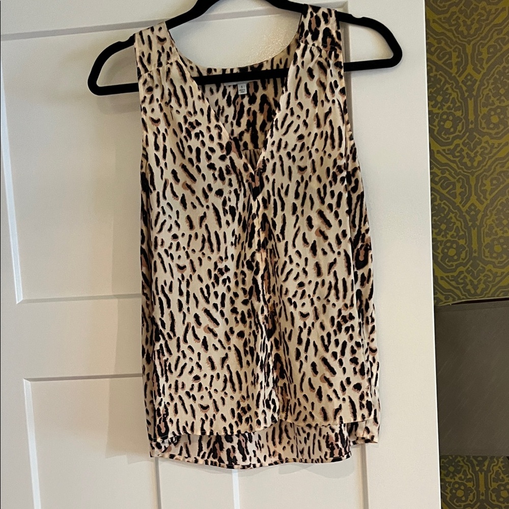 Joie Animal Print Sleeveless Blouse